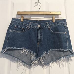 Rag and Bone Mason Distressed Denim Shorts Raw Hem